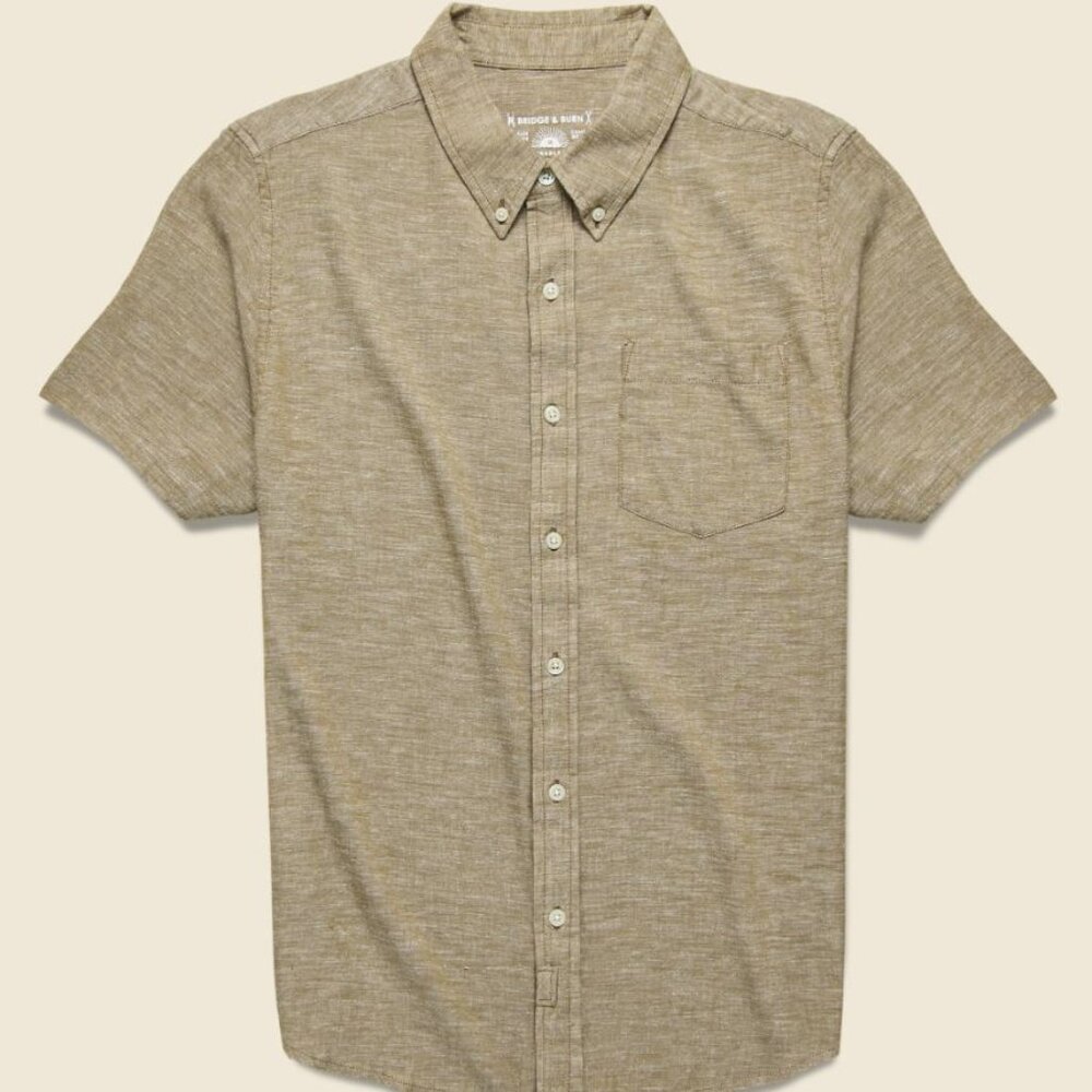 Bridge and Burn Jordan Shirt - Bronze Chambray- L